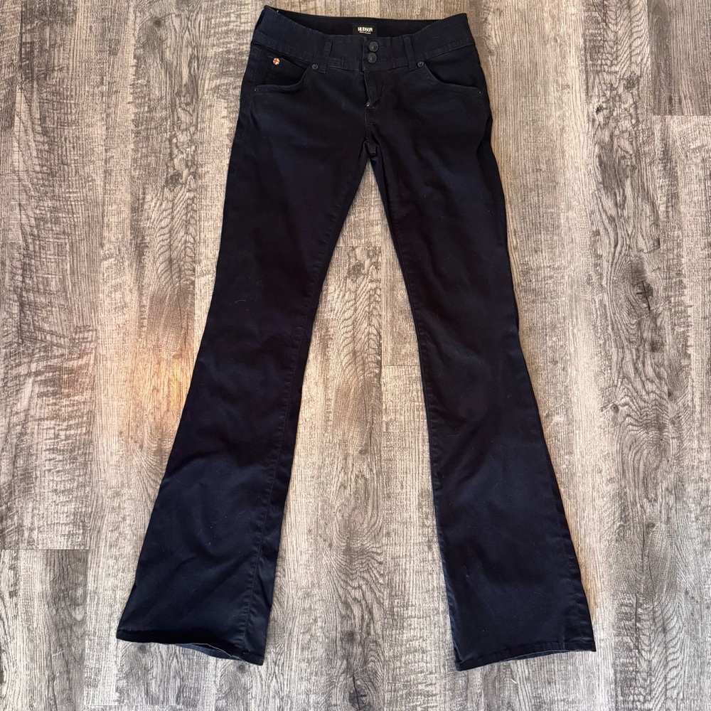 Hudson Signature Bootcut Black Jeans.